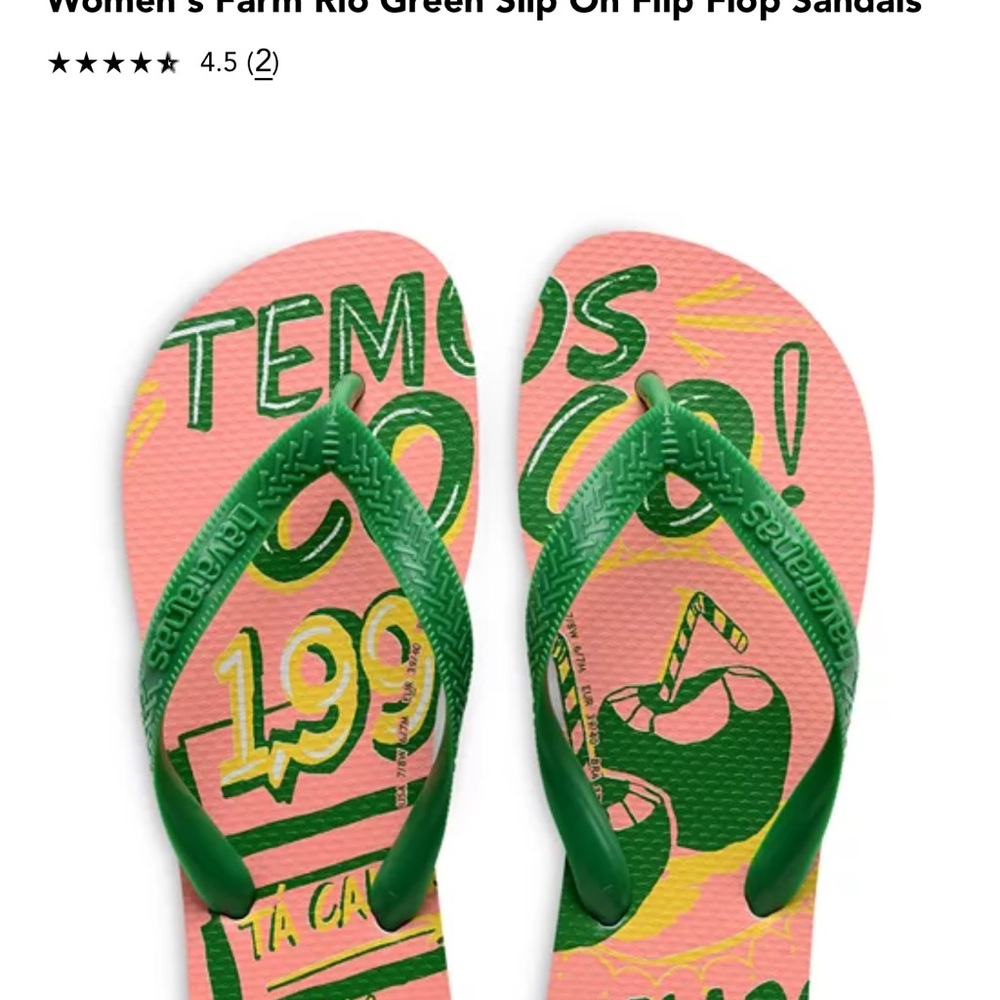 Farm Rio x  havaianas size 8